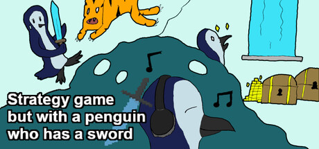 Strategy game but with a penguin who has a sword — Steam header