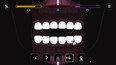 An open mouth full of healthy teeth with the player using a dental drill on one of the teeth.