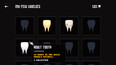 The player inspecting their tooth collection. They're hovering over an adult tooth for more information.