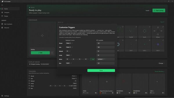 EZ-Crosshair — Custom Crosshair Overlay & Aim Trainer screenshot