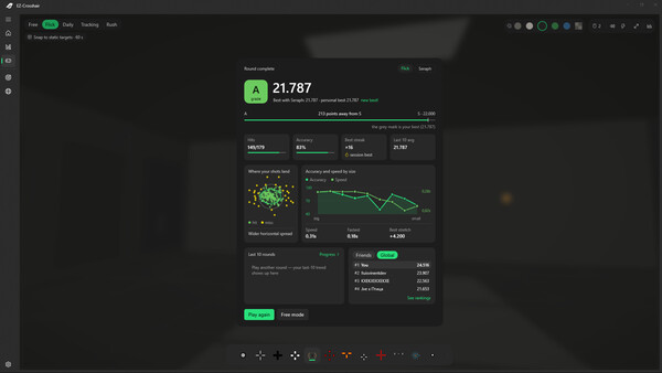 EZ-Crosshair — Custom Crosshair Overlay & Aim Trainer screenshot