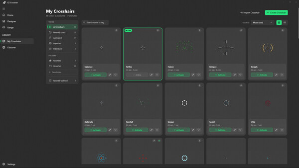 EZ-Crosshair — Custom Crosshair Overlay & Aim Trainer screenshot