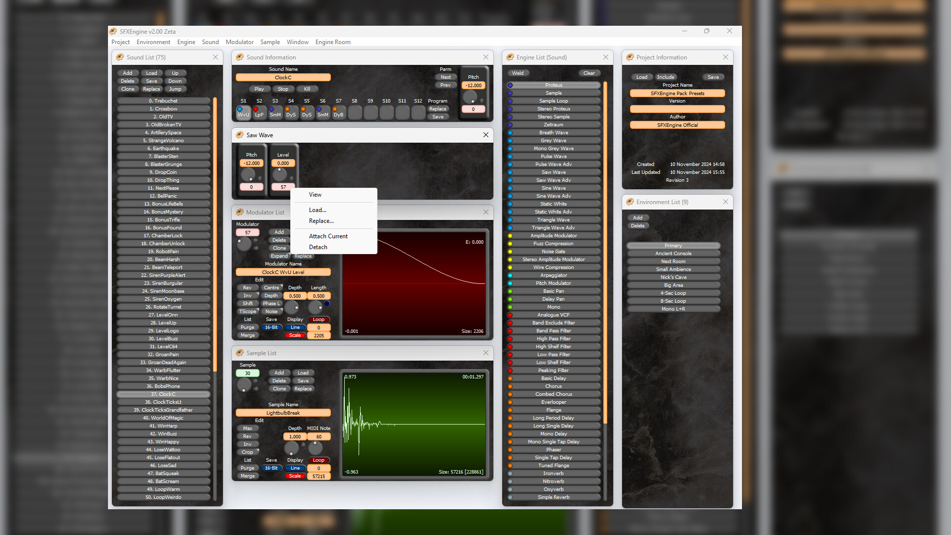 SFXEngine screenshot 2