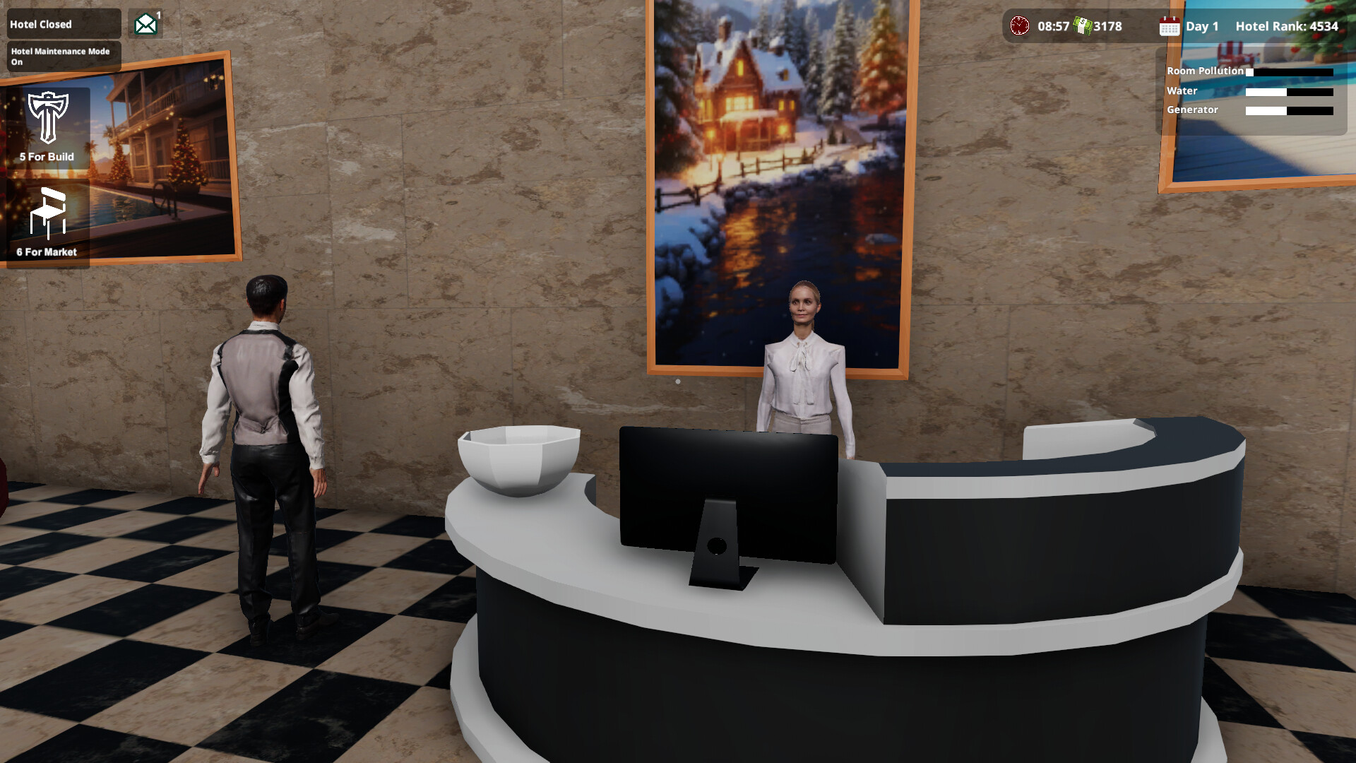 Hotel Simulation screenshot 1
