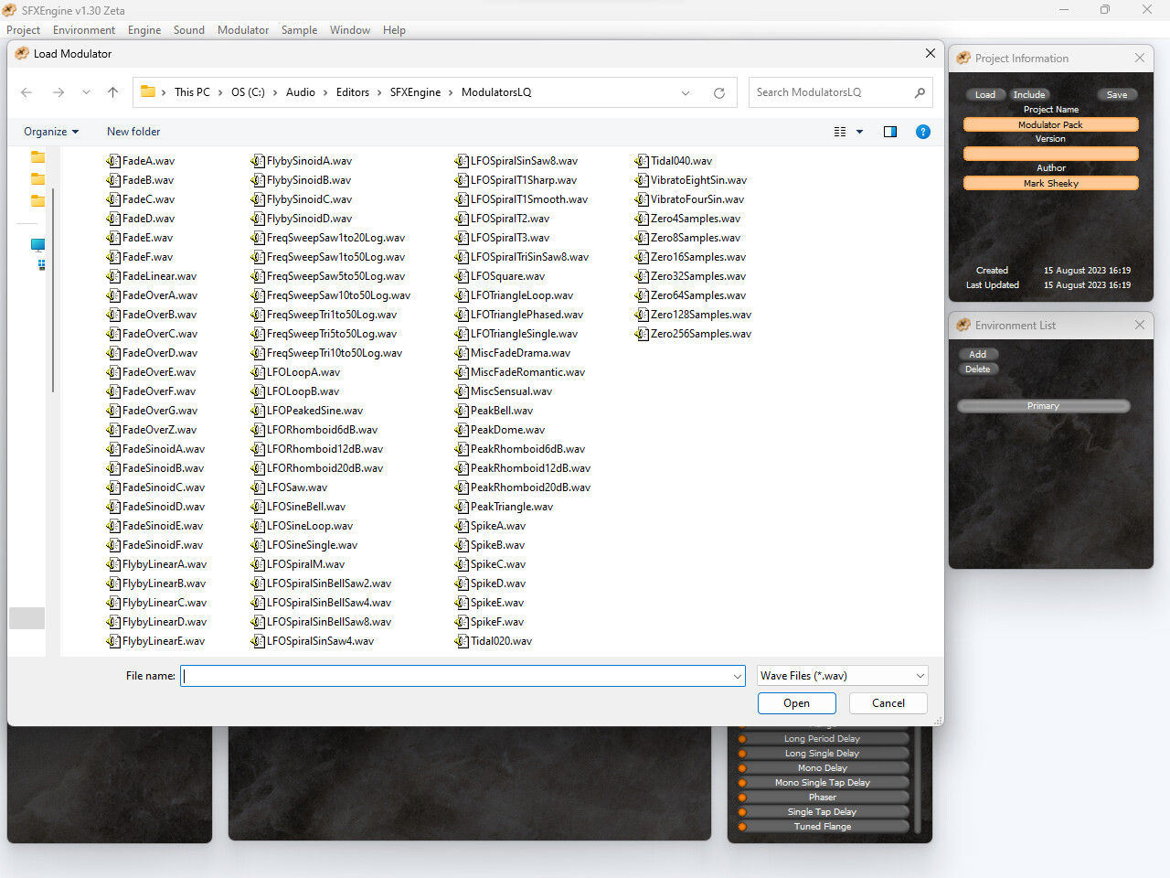 SFXEngine Modulator Pack screenshot 1