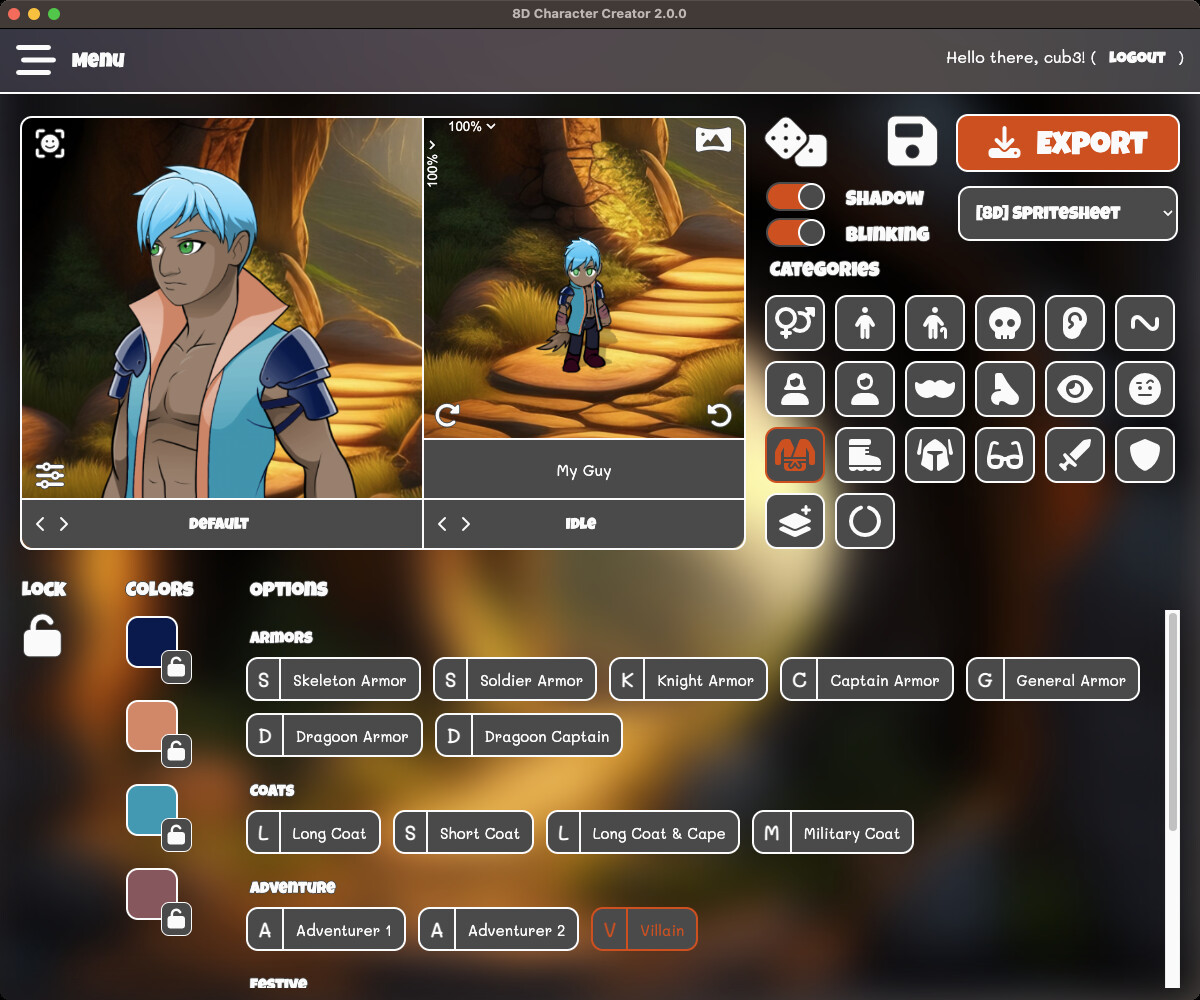 8D Character Creator screenshot 1