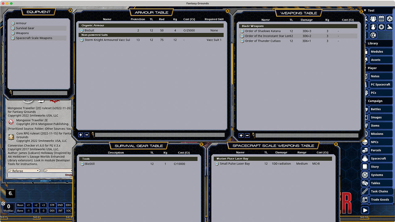 Fantasy Grounds - The Spinward Extents screenshot 1