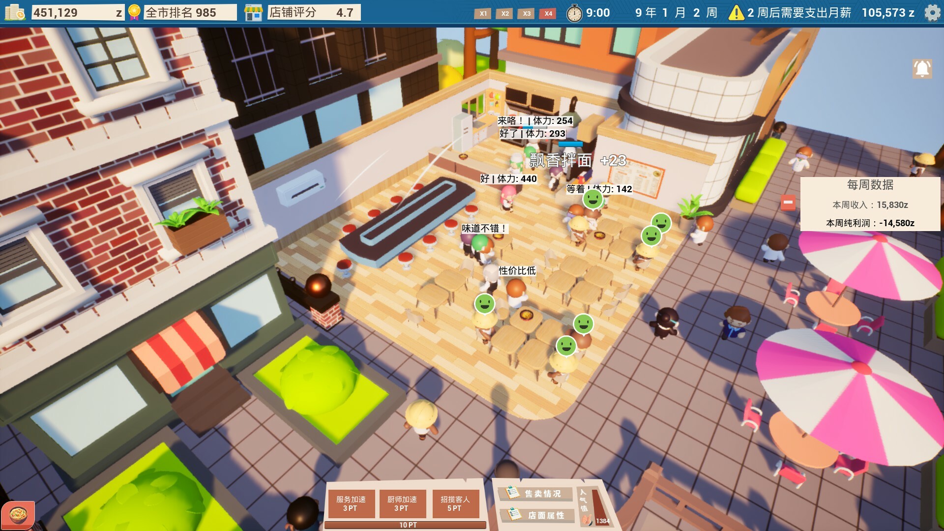 《都市小面馆 | City Noodle Shop Simulator | 繁简中文》打败竞争对手的中式面馆经营模拟游戏