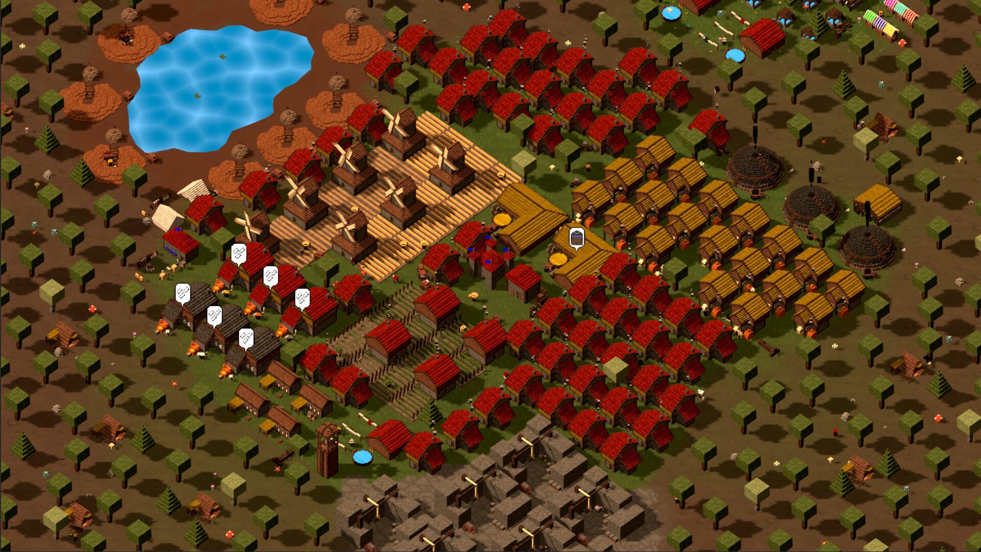 Cube Kingdoms gameplay screenshot — kingdom overview