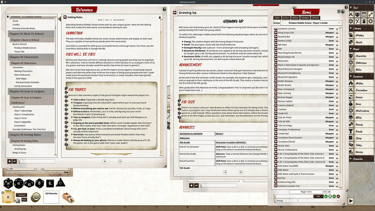 Fantasy Grounds - Pinebox Middle School screenshot 1