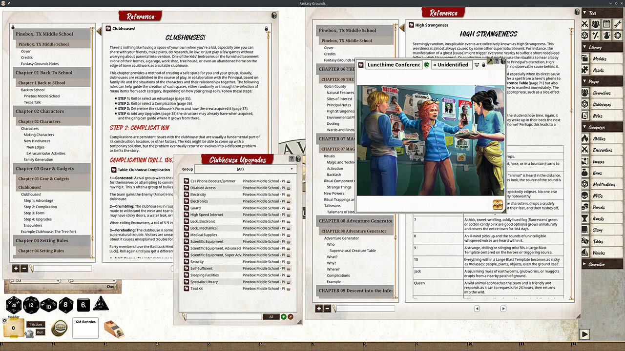 Fantasy Grounds - Pinebox Middle School screenshot 3
