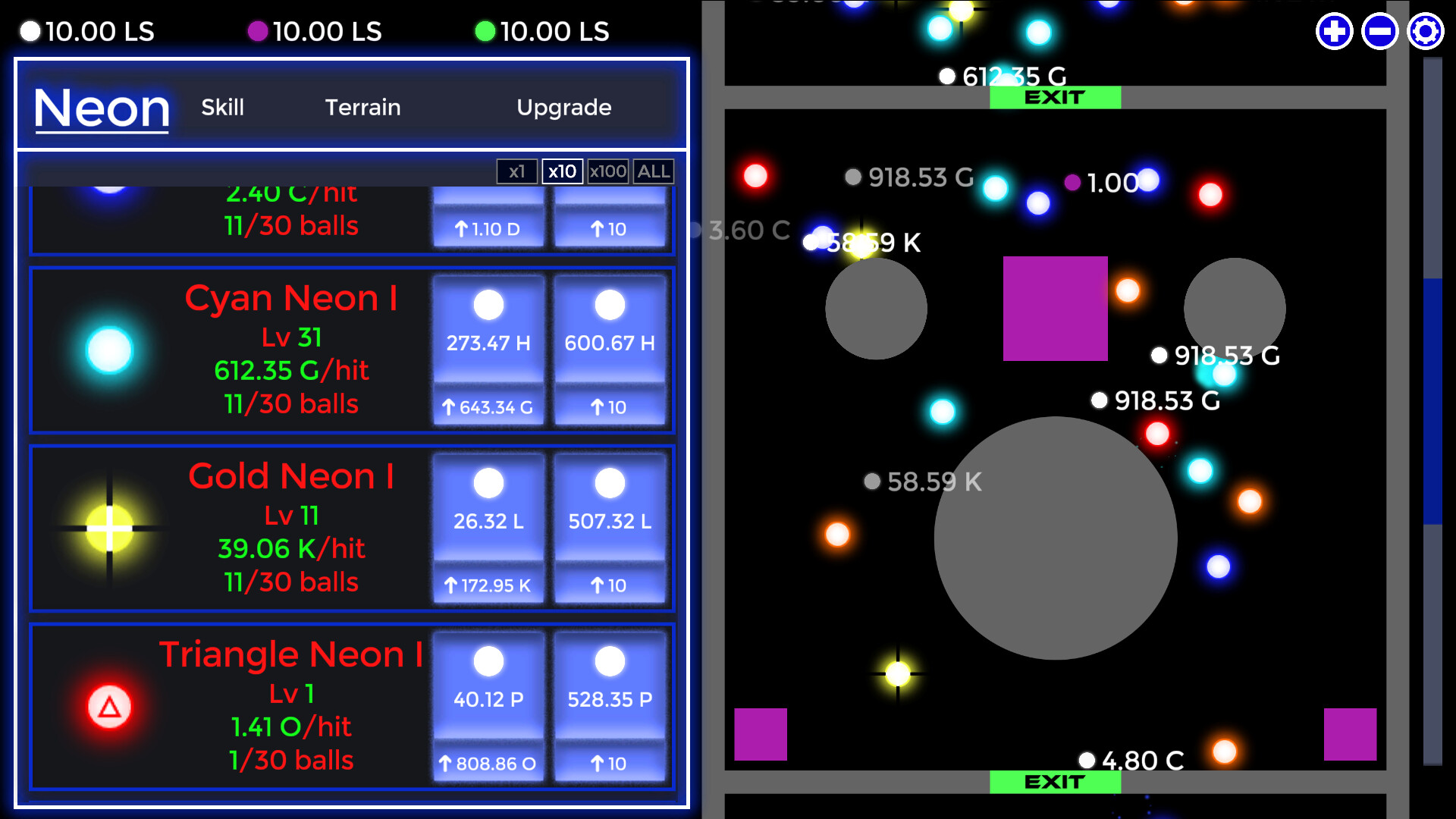 Neon Idle screenshot 2