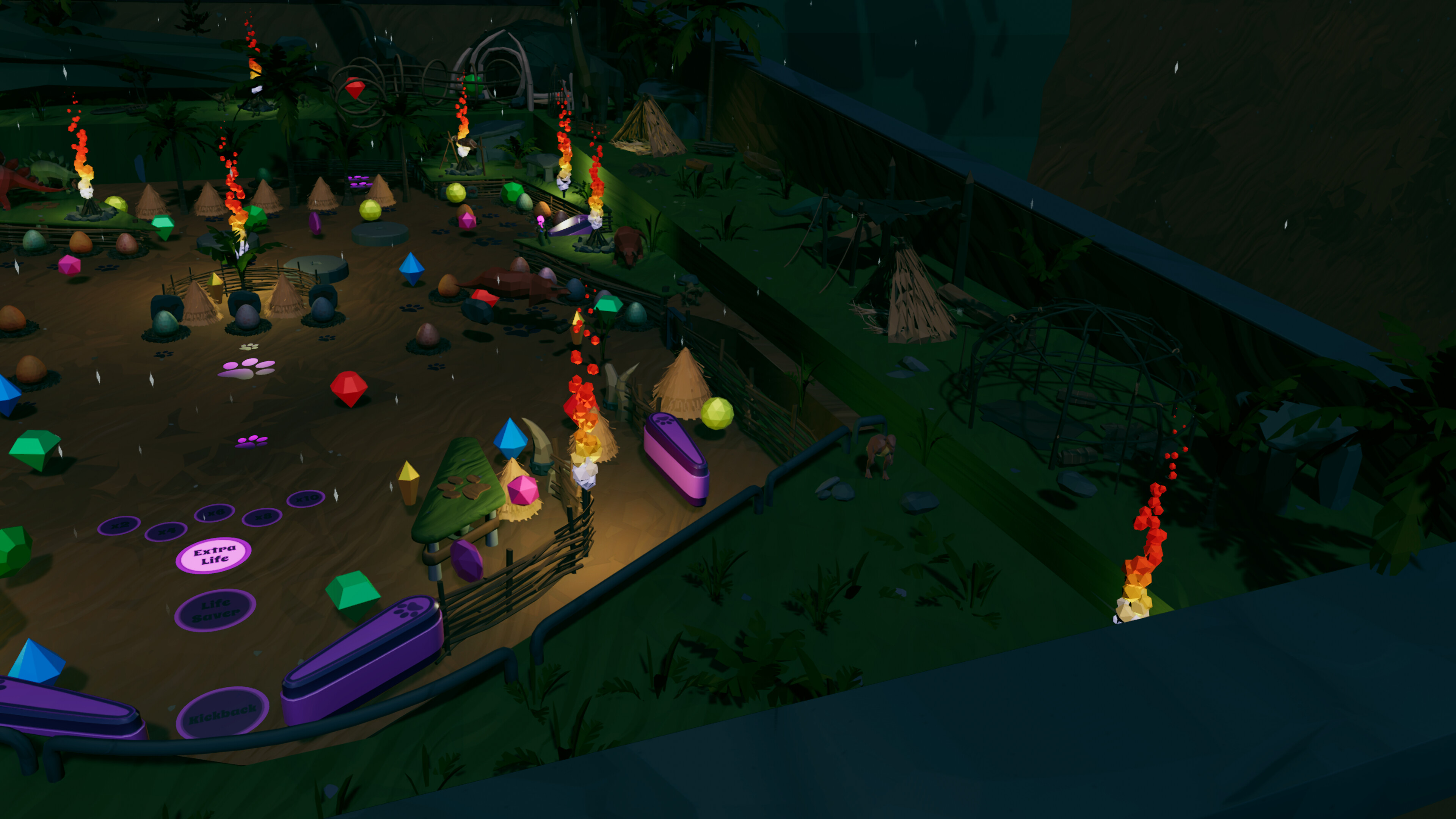 Roxy Raccoon's Pinball Panic - Prehistoric Paradise screenshot 12