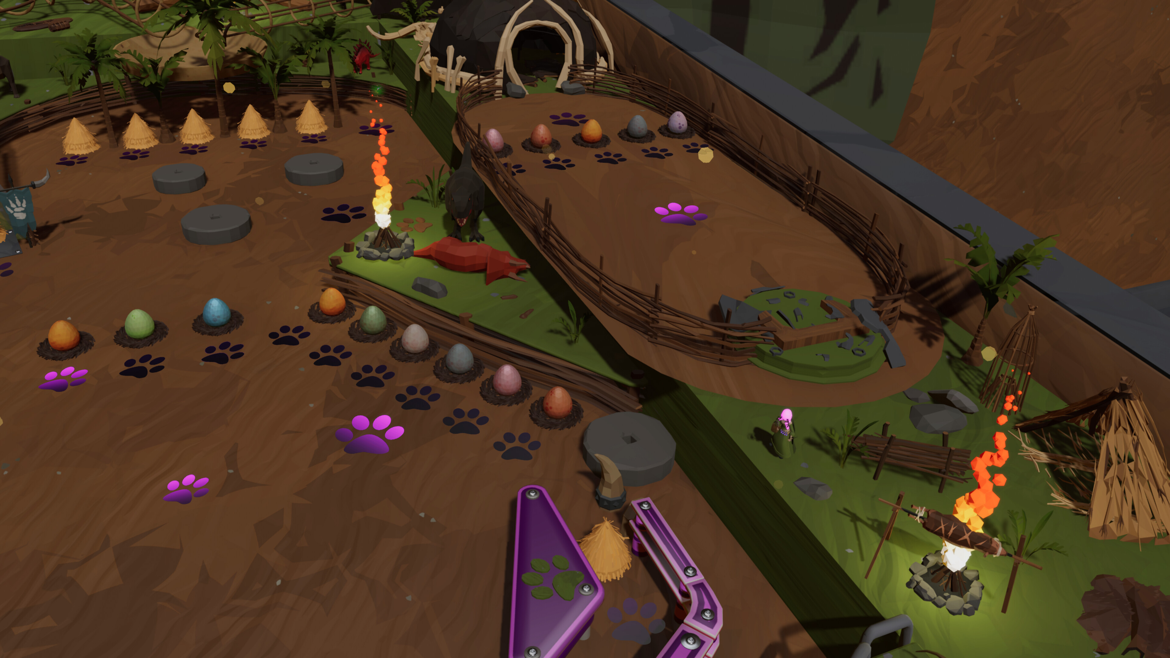 Roxy Raccoon's Pinball Panic - Prehistoric Paradise screenshot 3