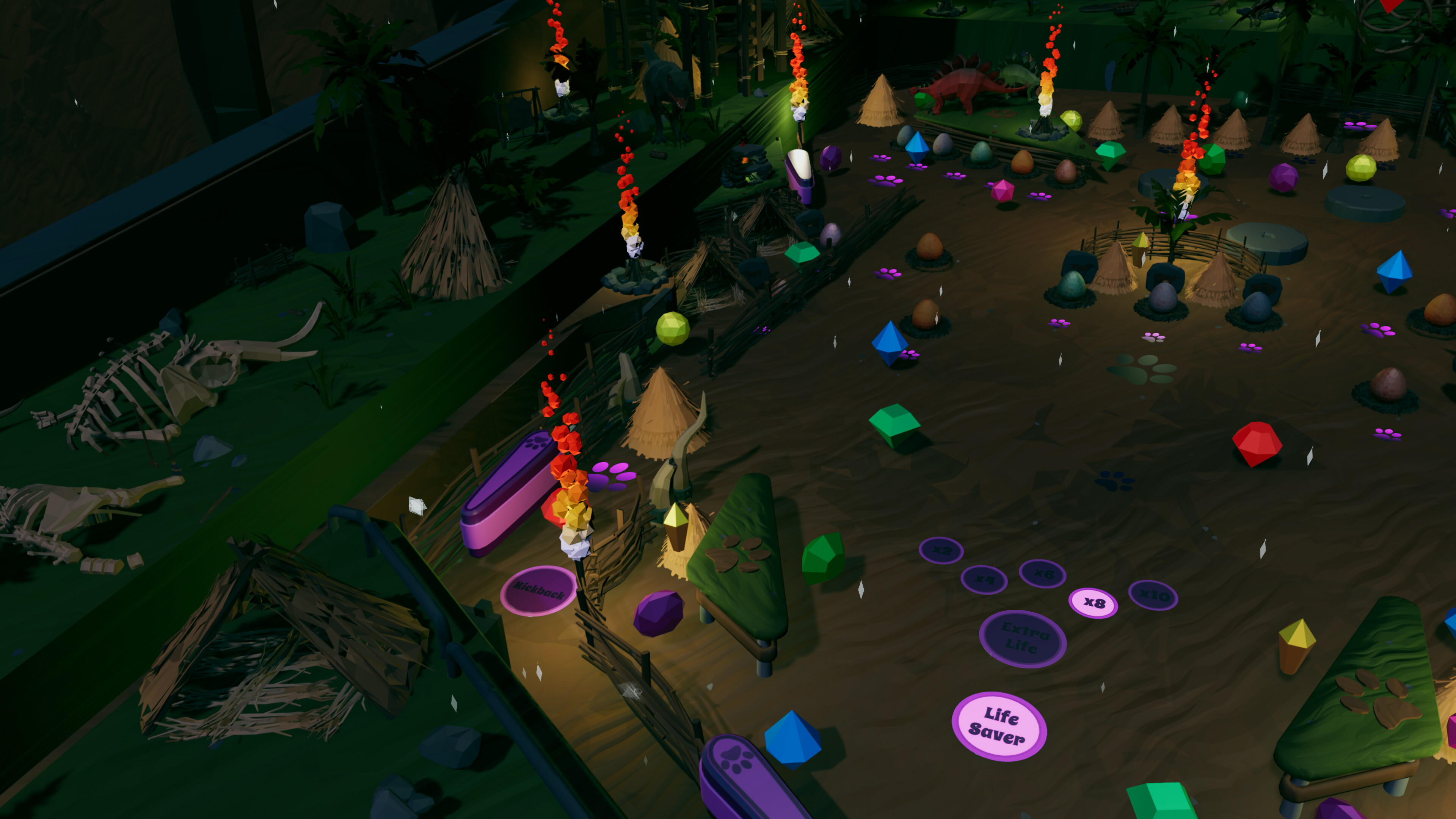 Roxy Raccoon's Pinball Panic - Prehistoric Paradise screenshot 11