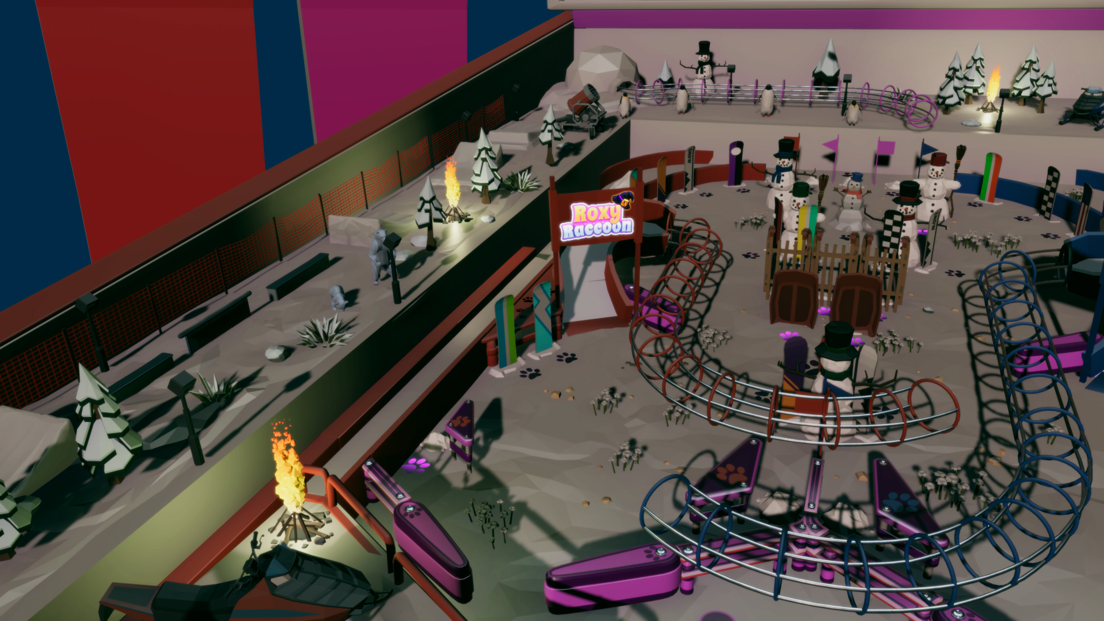Roxy Raccoon's Pinball Panic - Winter Whimsy screenshot 4