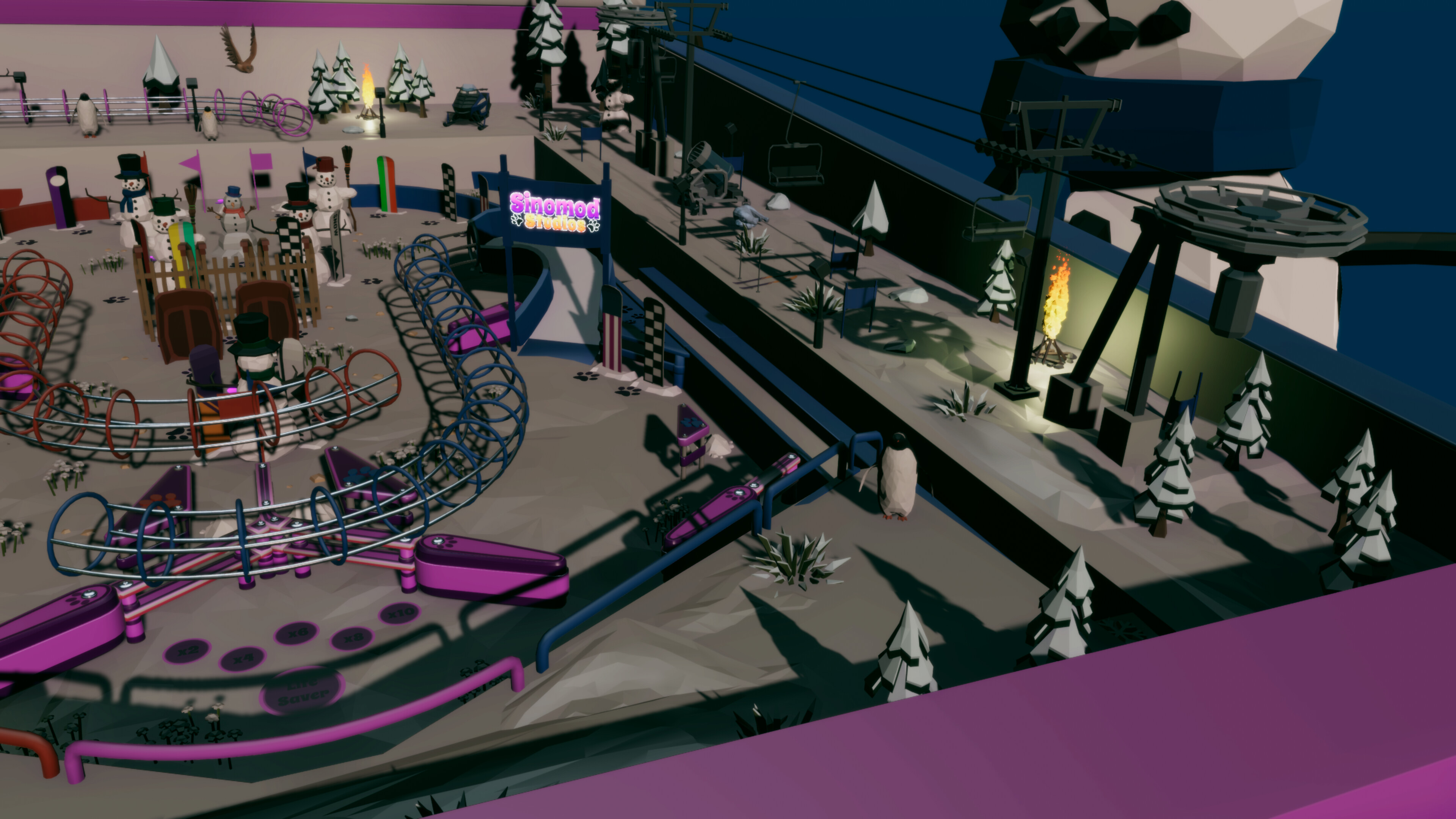 Roxy Raccoon's Pinball Panic - Winter Whimsy screenshot 5