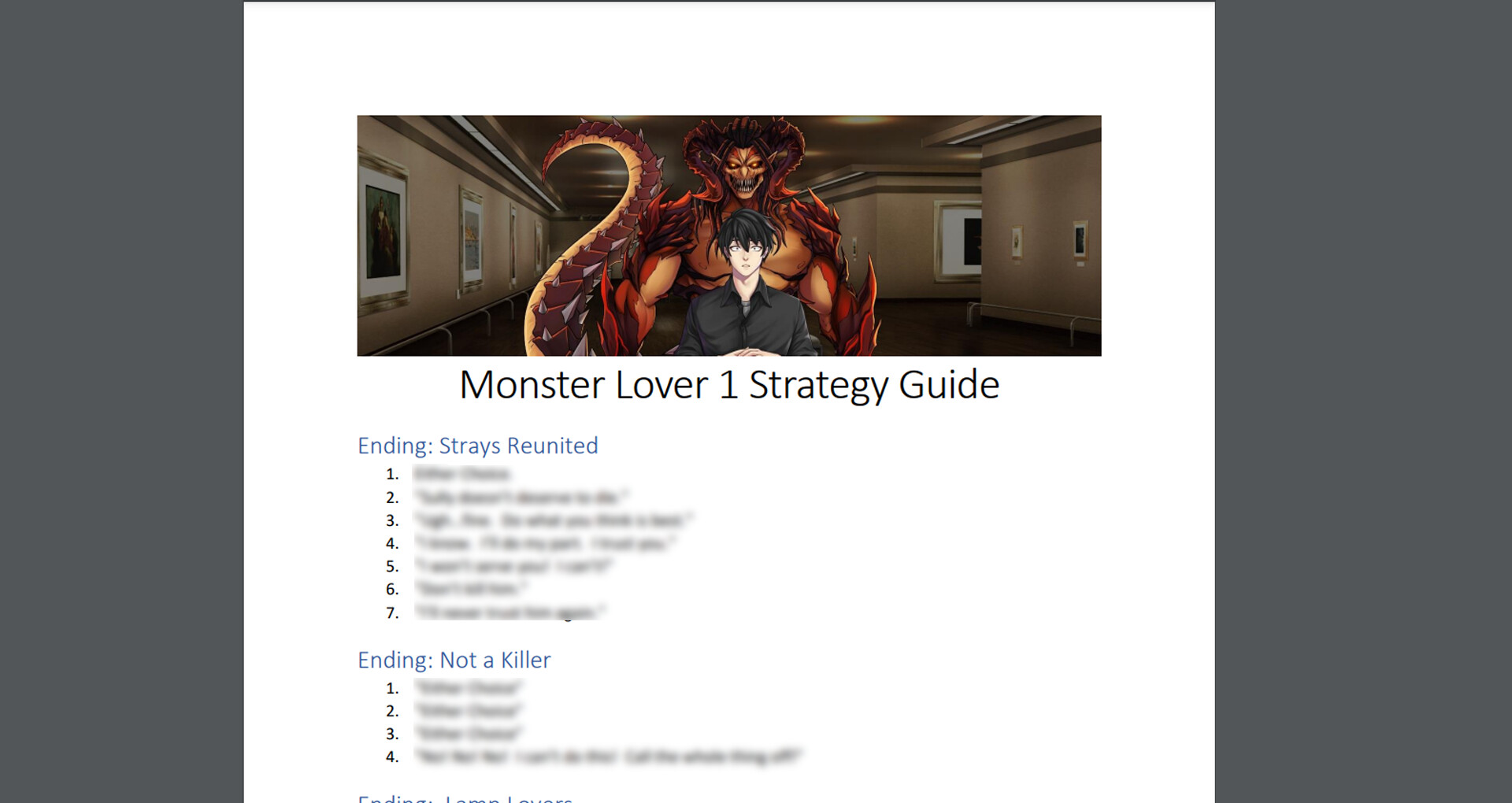 Monster Lover 1: Strategy Guide screenshot 1