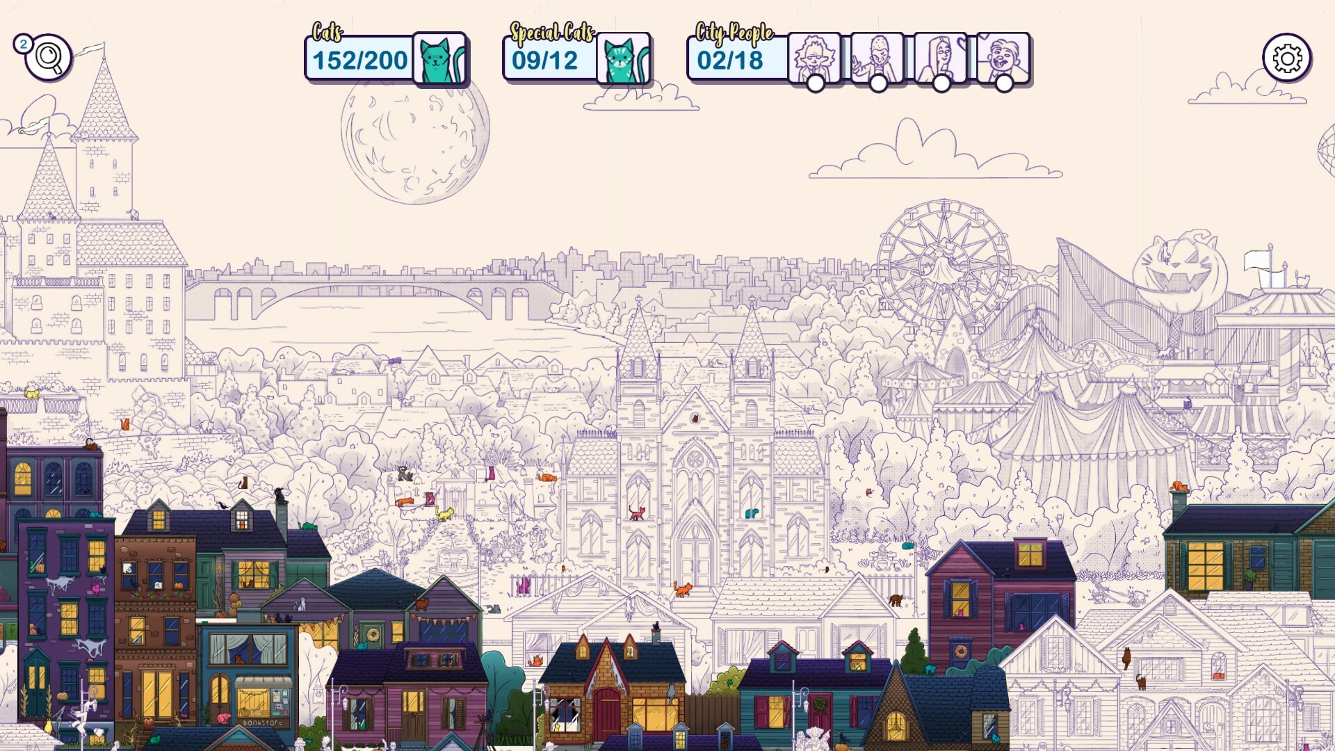 Hidden Cats in Spooky Town screenshot 1