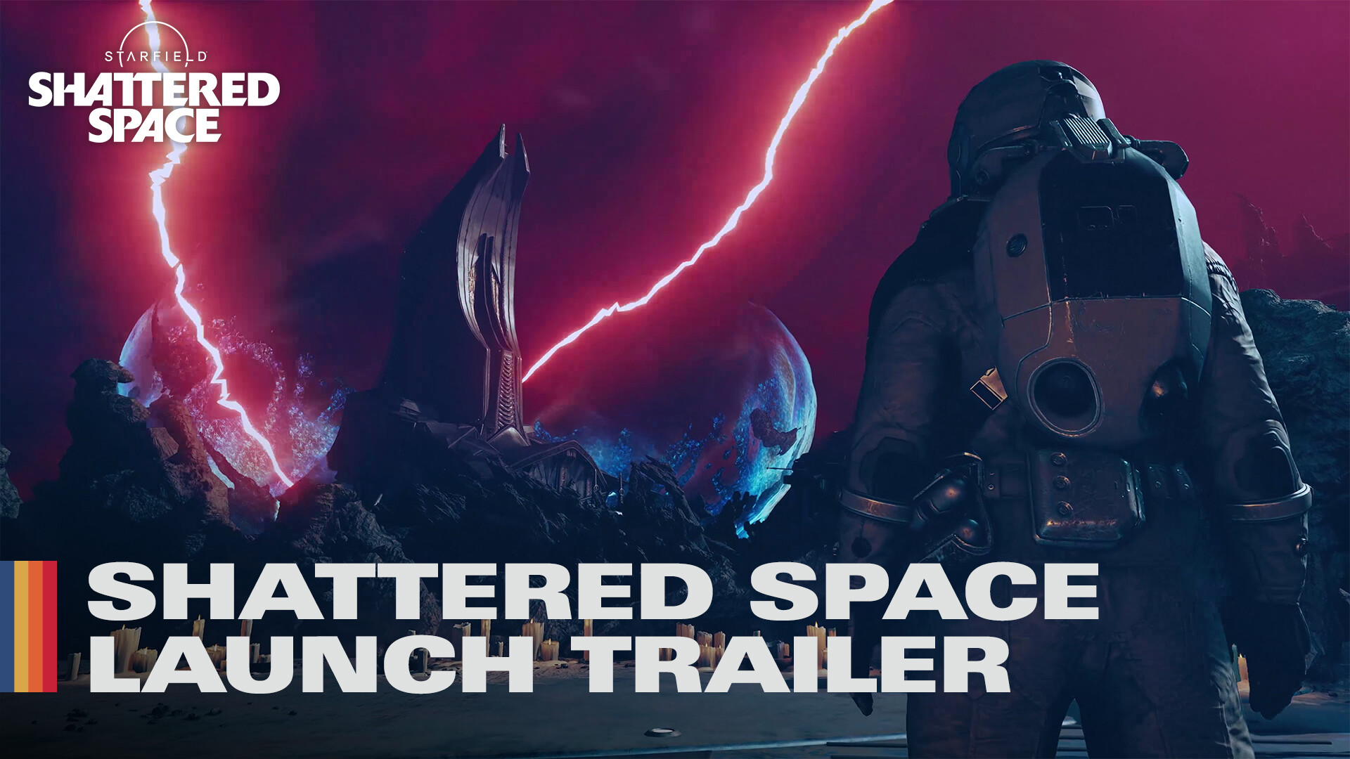 Starfield explorer facing a dangerous Shattered Space environment, reminder to prepare healing and ammo before risky areas
