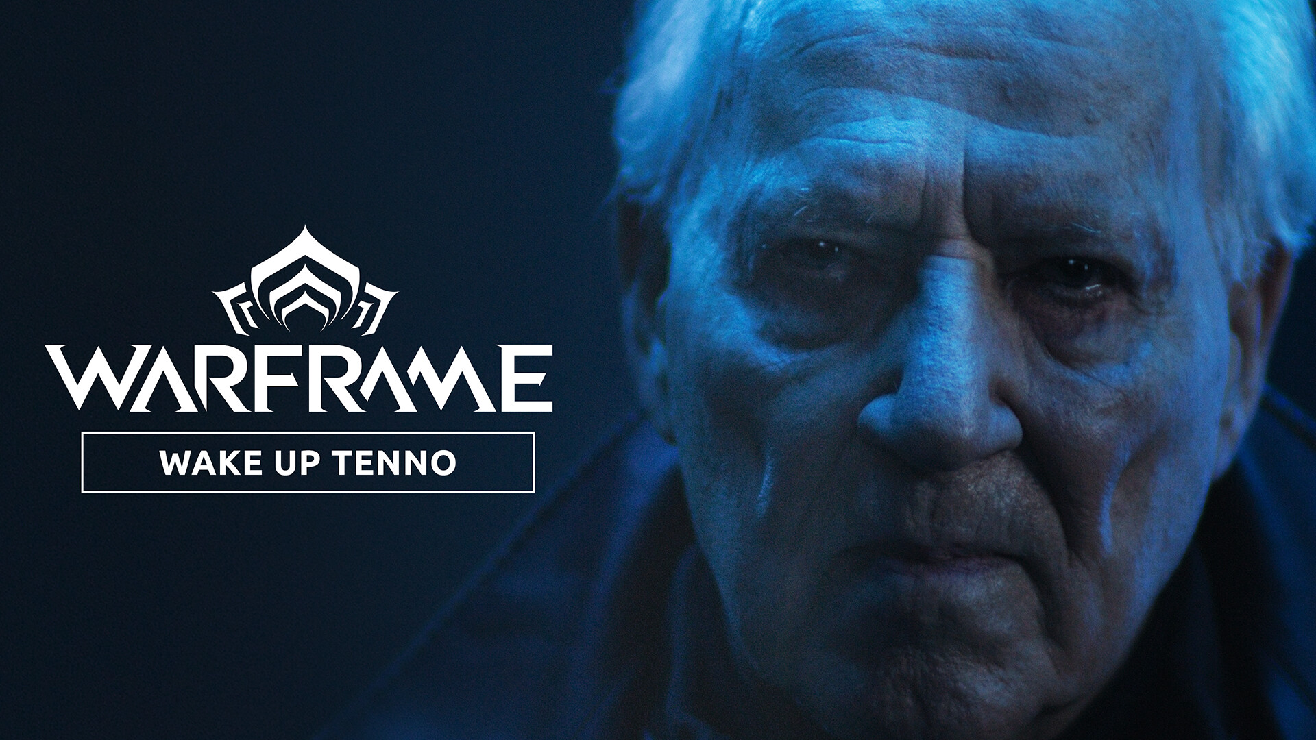 Official Warframe Wake Up Tenno image reminding returning players to verify their account before resuming missions