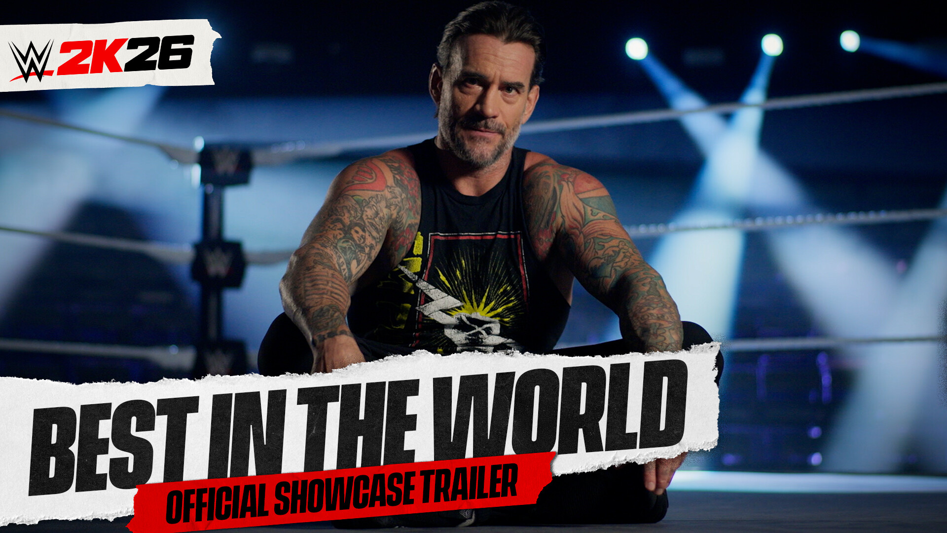 Screenshot: WWE 2K26 official showcase trailer still