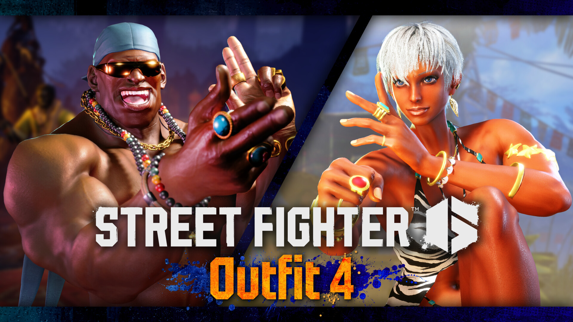Official Street Fighter 6 image with Dee Jay and Elena to show why fast defensive buttons matter