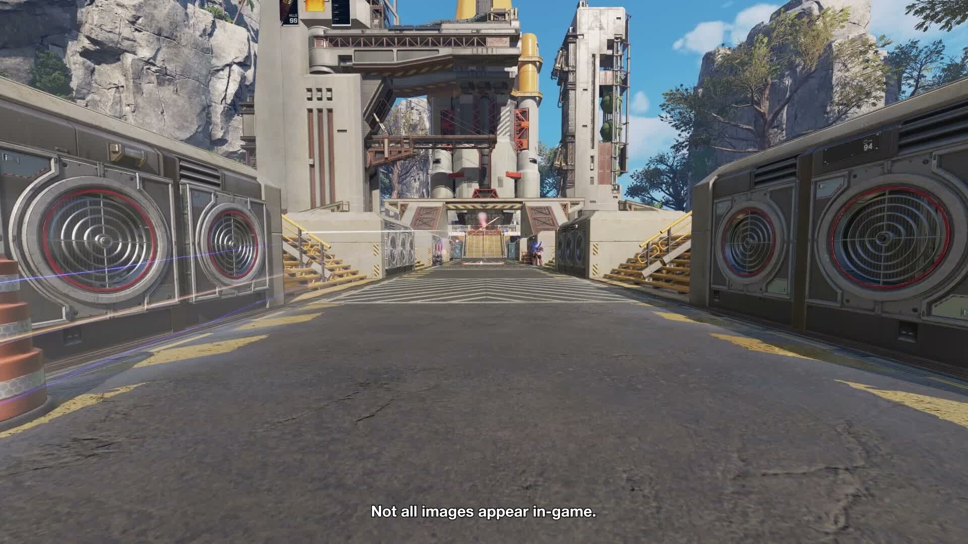 Official Apex Legends Firing Range image with distant targets for testing FOV and enemy visibility