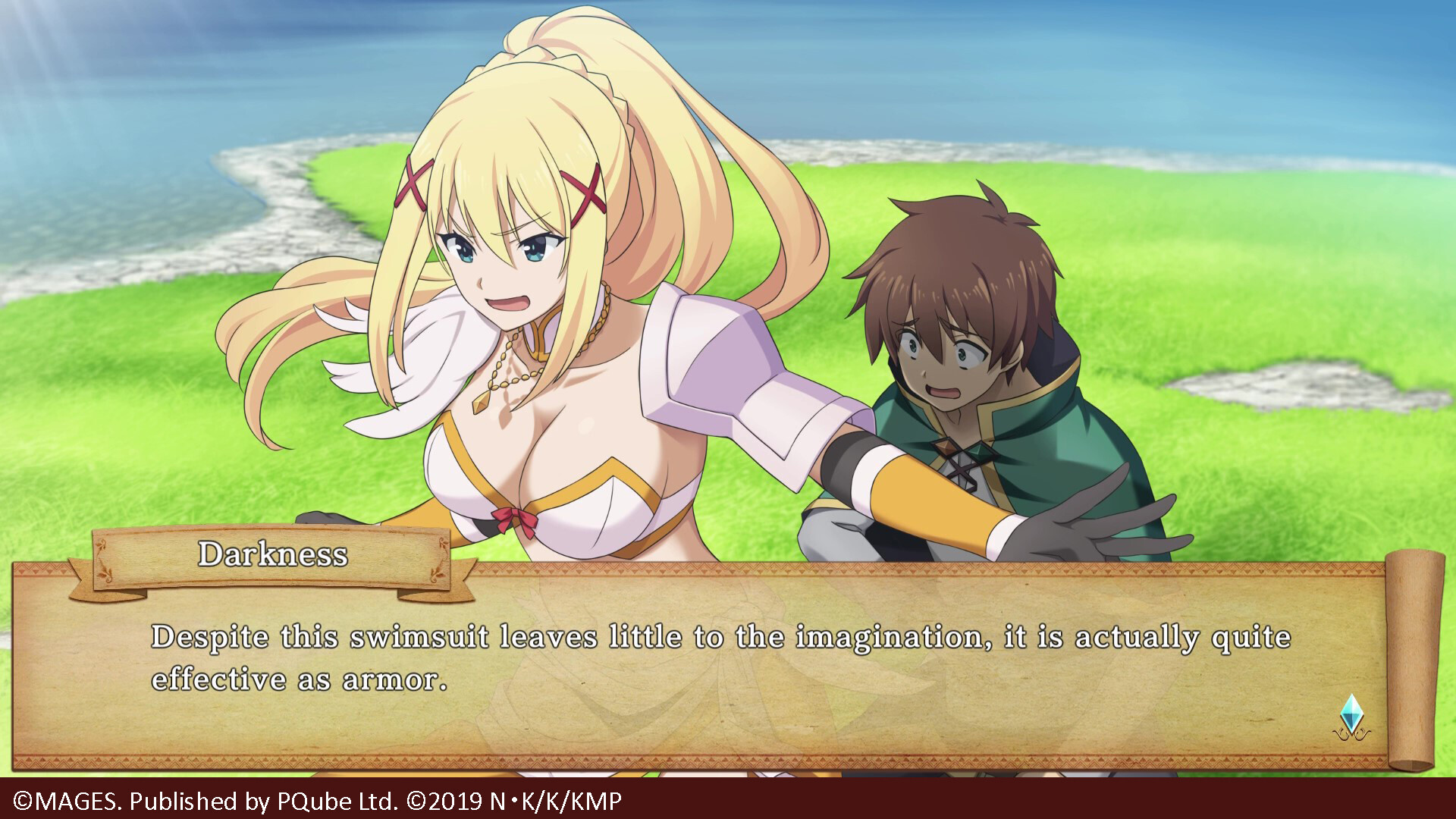 KonoSuba: God's Blessing on this Wonderful World! Love For These Clothes Of Desire! - Darkness Special Swimsuit DLC screenshot 2