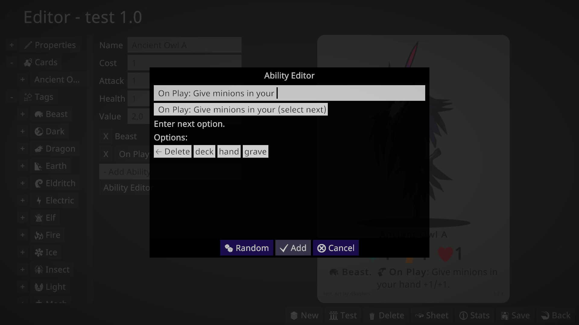 Cardeneer: Editor screenshot 2
