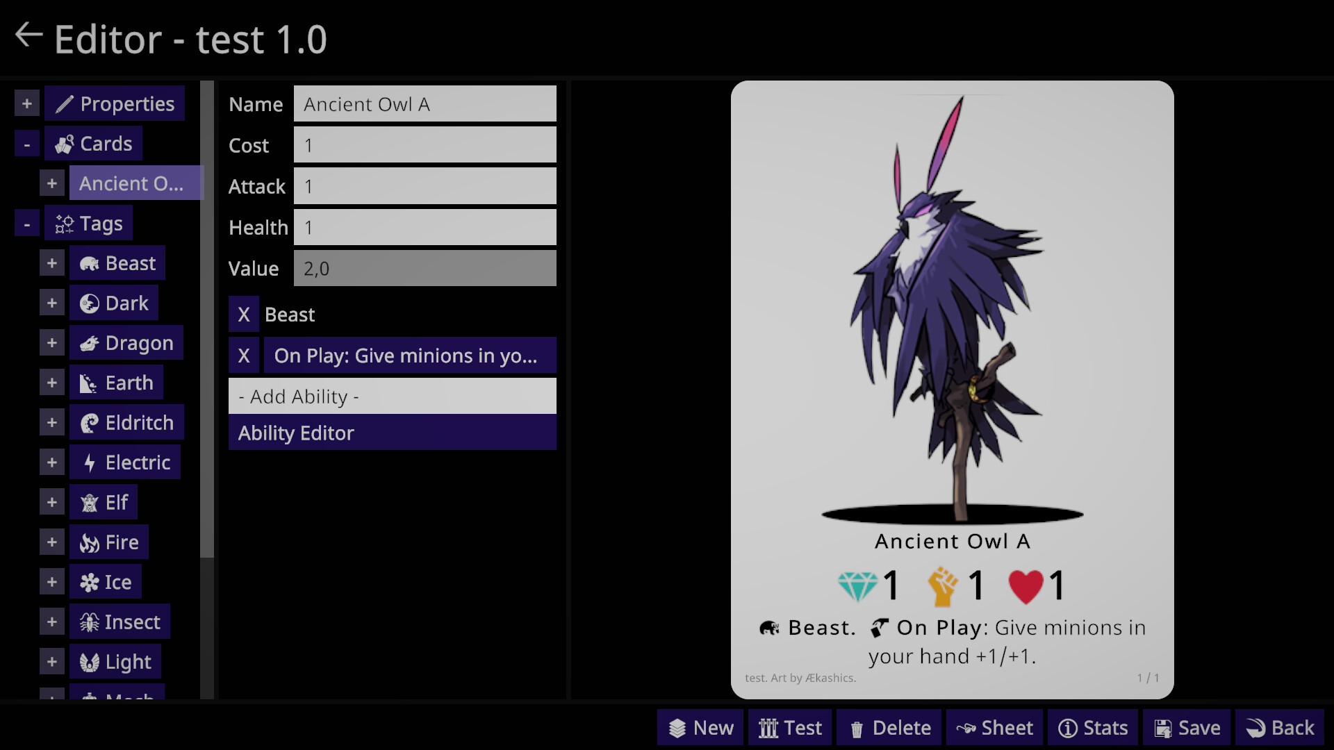 Cardeneer: Editor screenshot 1