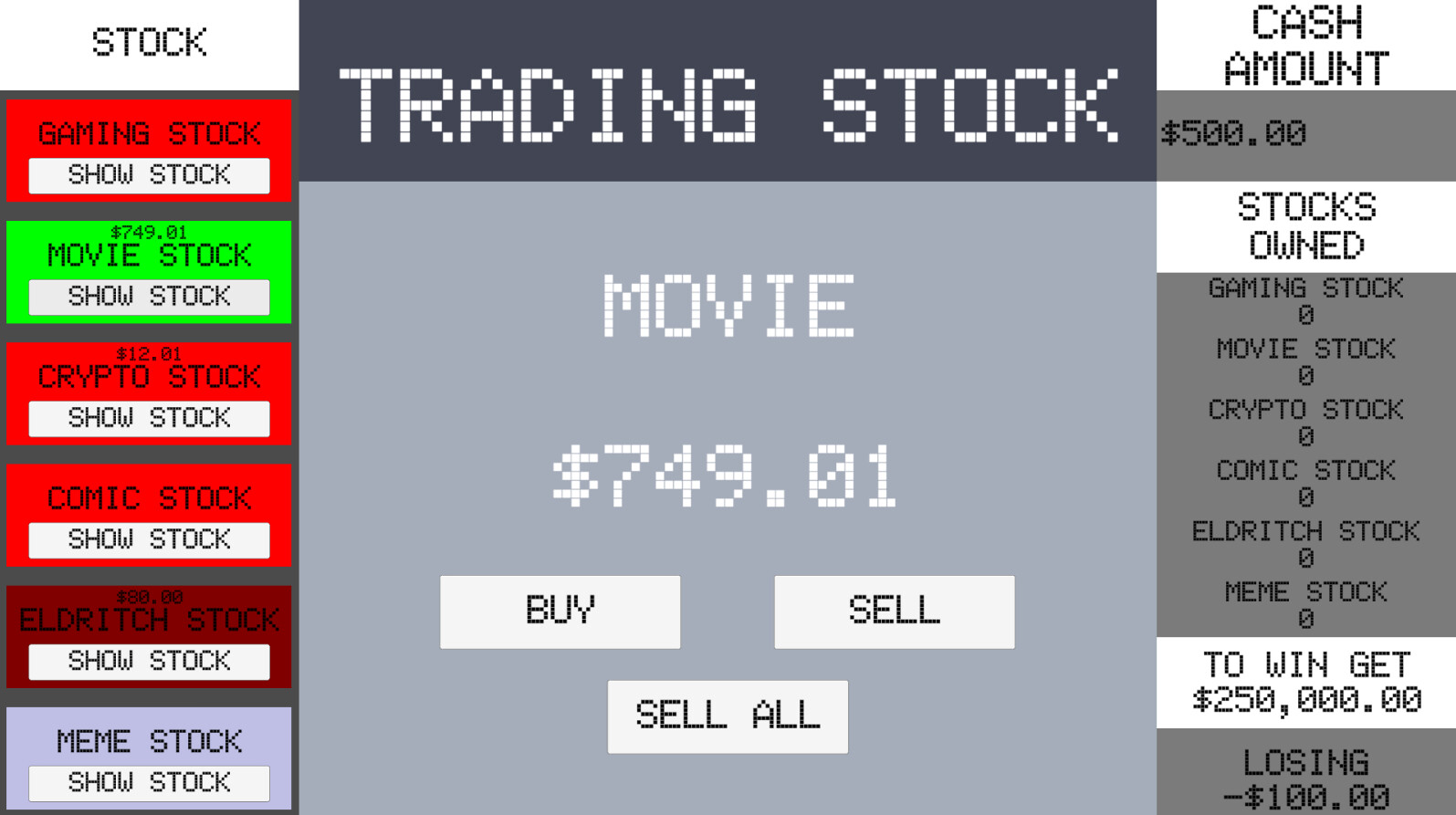 Simple Stock Trading Simulator screenshot 2