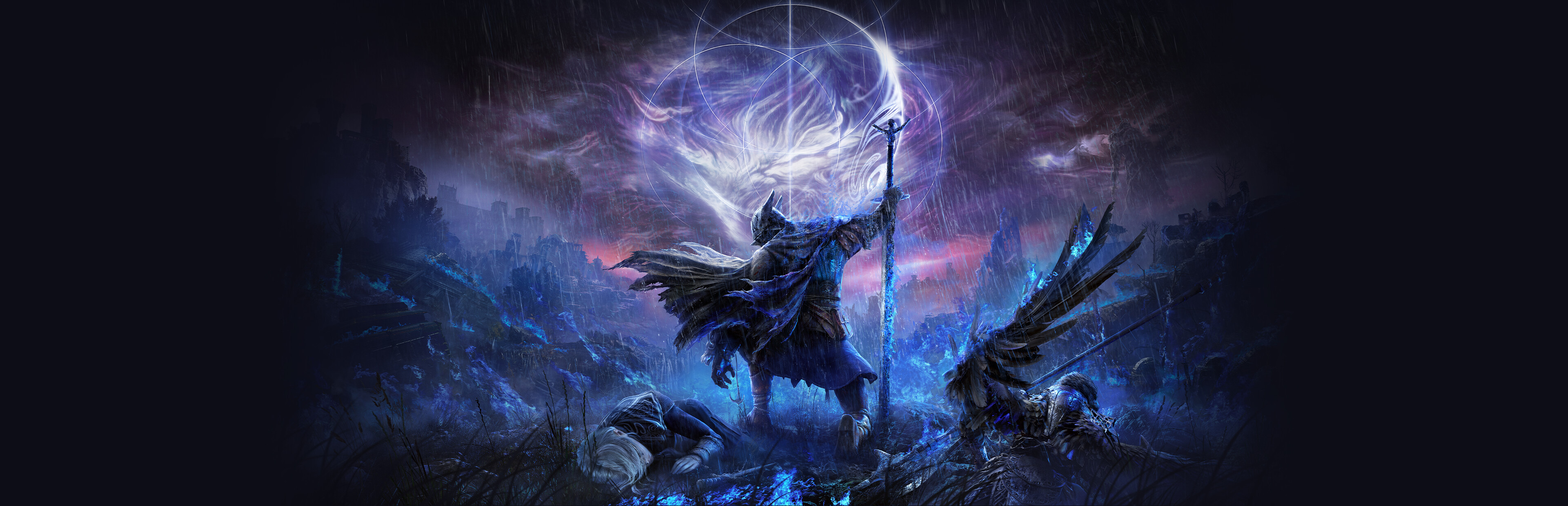 Three Elden Ring Nightreign Nightfarers moving through Limveld to test combat readability on Steam Deck