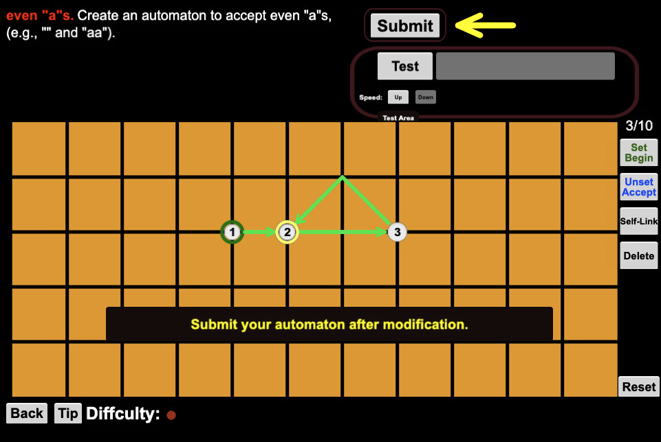 Finite State Automaton Challenges screenshot 4