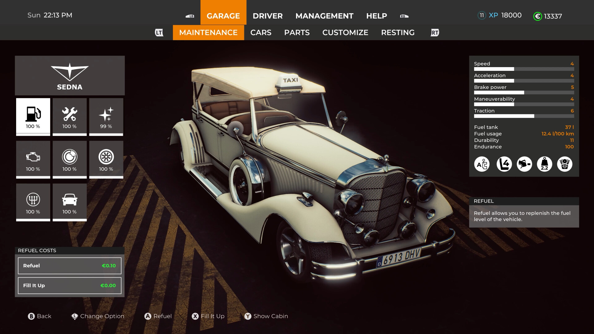 Taxi Life: A City Driving Simulator - VIP Vintage Convertible Car screenshot 1