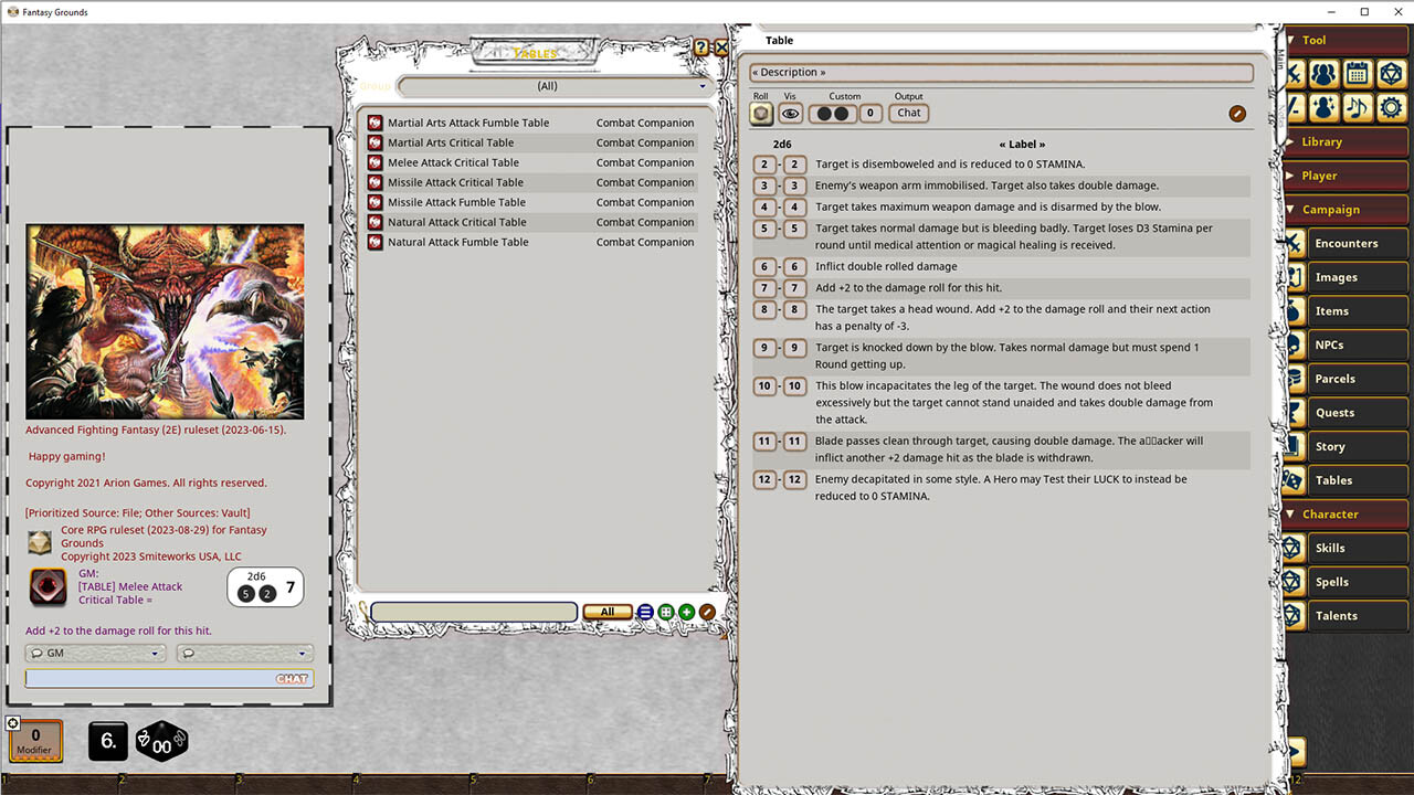 Fantasy Grounds - Combat Companion screenshot 1