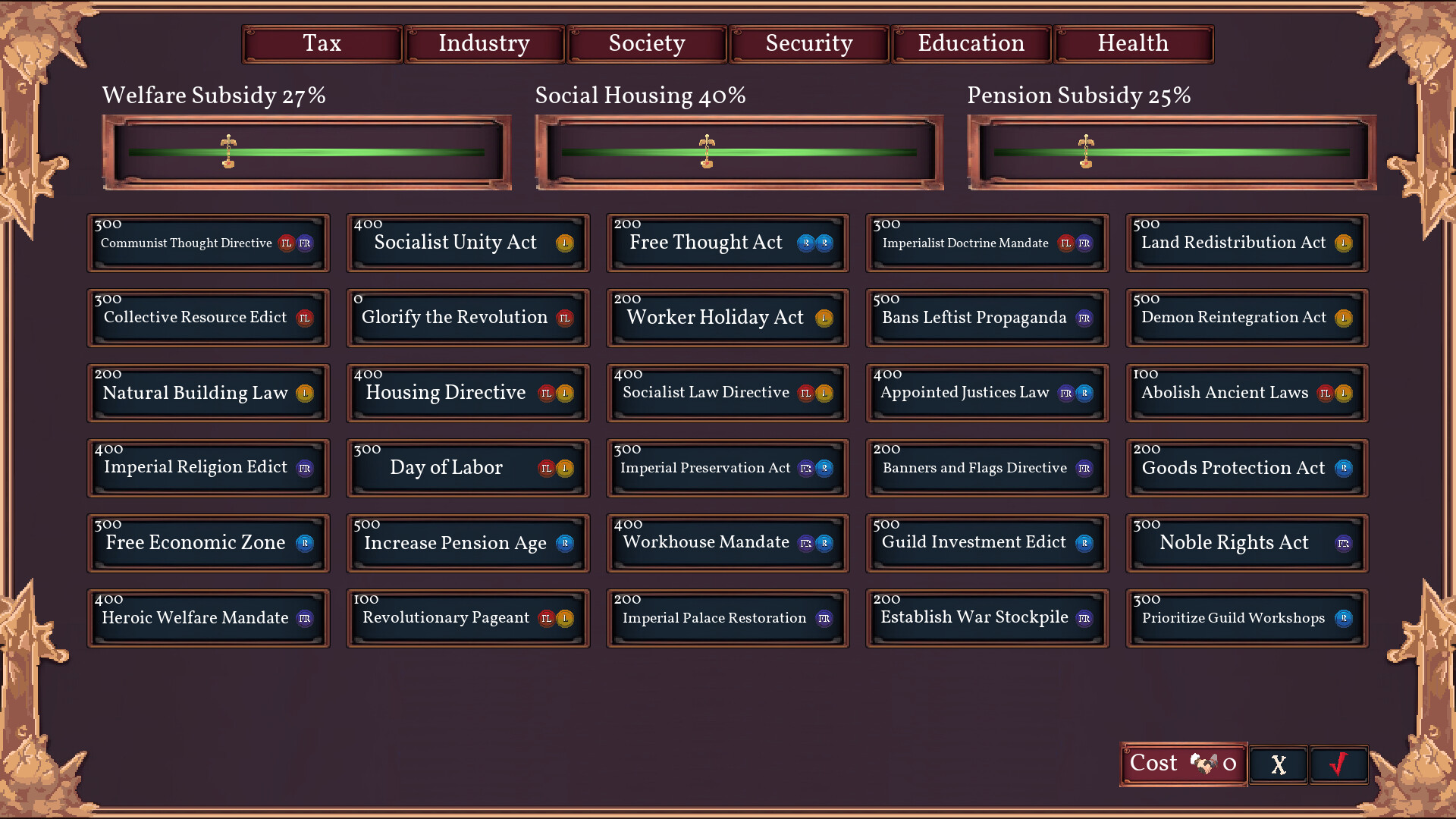 Fantasy Senate Simulator screenshot 1