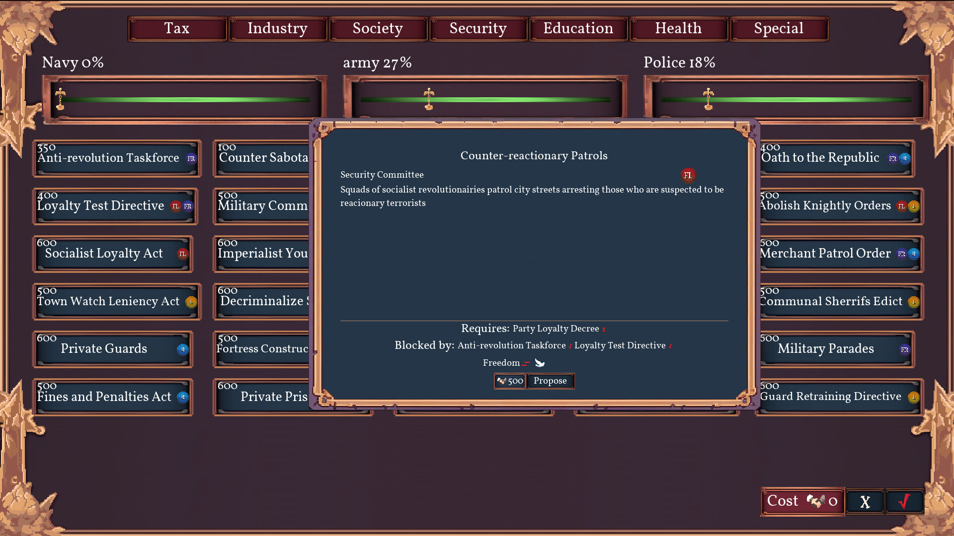 Fantasy Senate Simulator screenshot 4