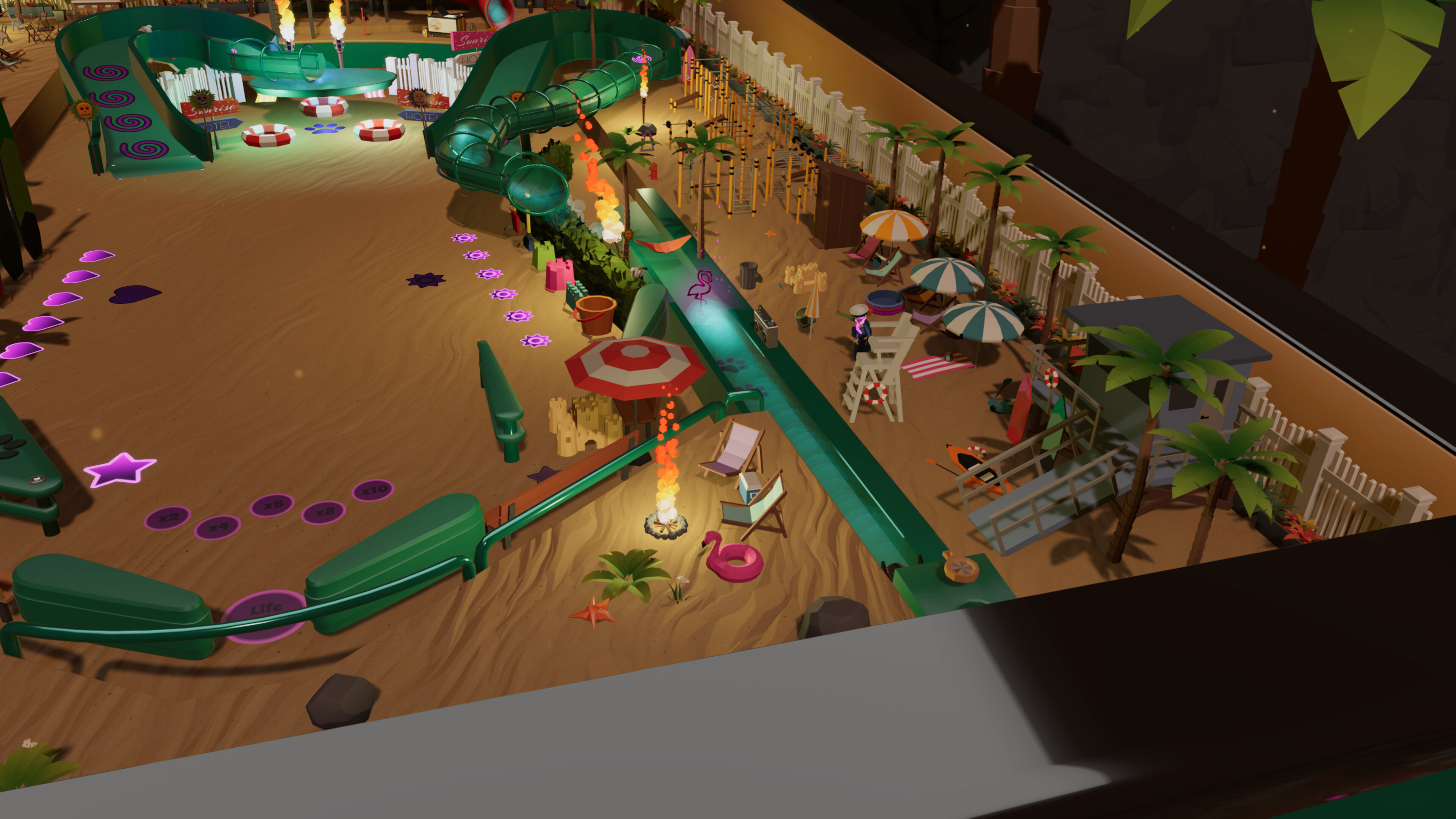 Roxy Raccoon's Pinball Panic - Tropical Treats screenshot 1