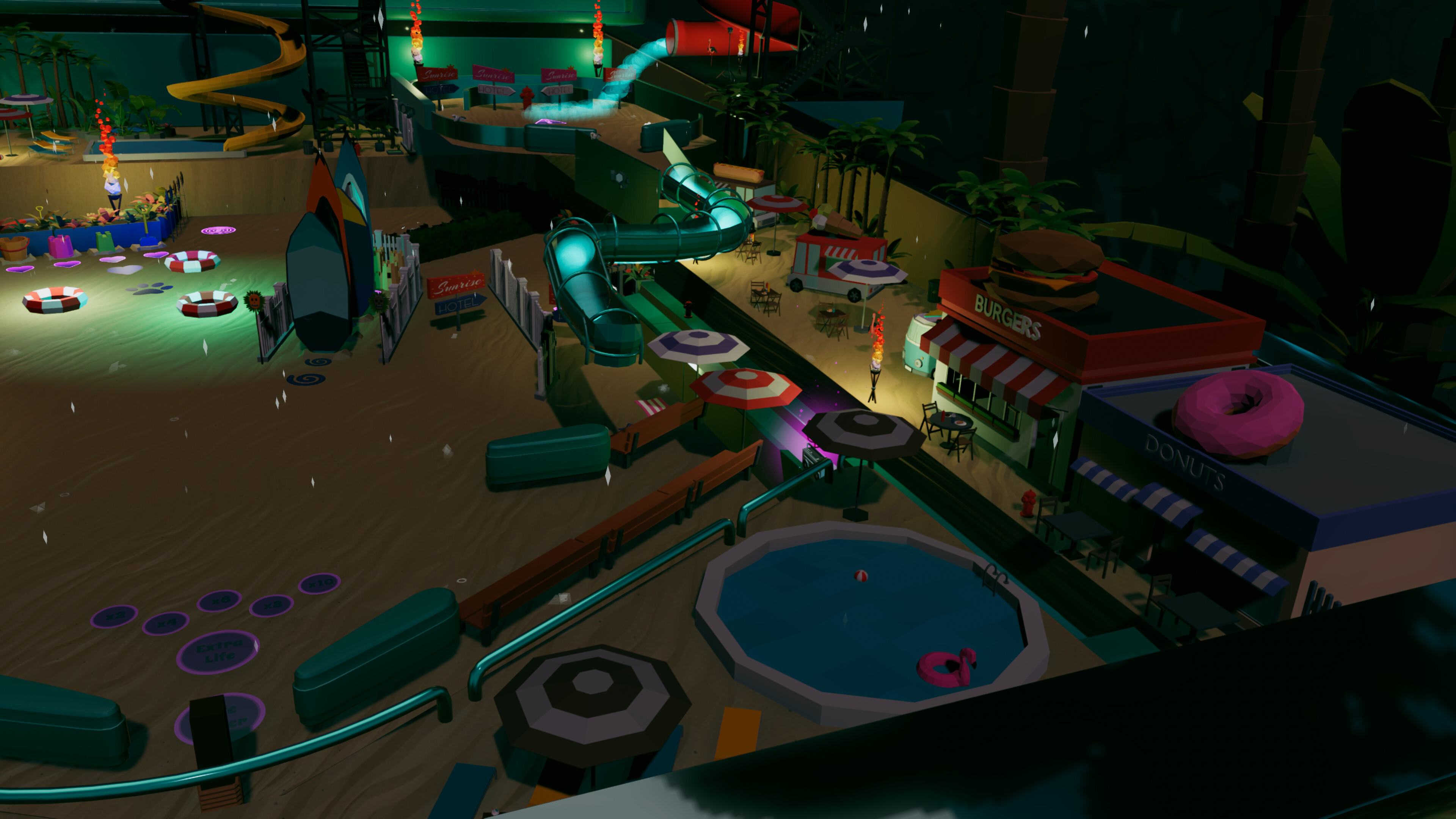 Roxy Raccoon's Pinball Panic - Tropical Treats screenshot 12