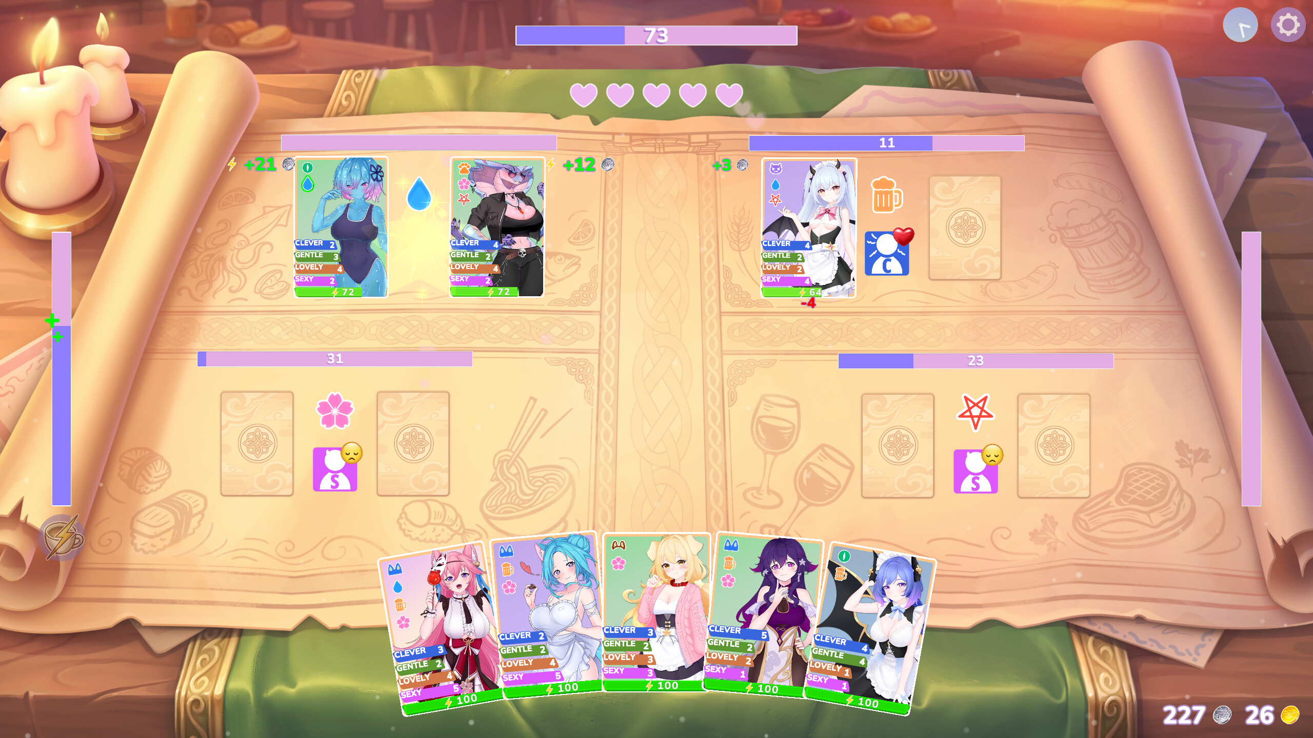 Shuffle Waifu Cafe screenshot 2