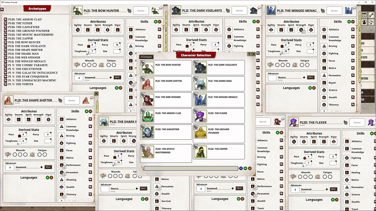 Fantasy Grounds - Necessary Evil Archetype Cards screenshot 4