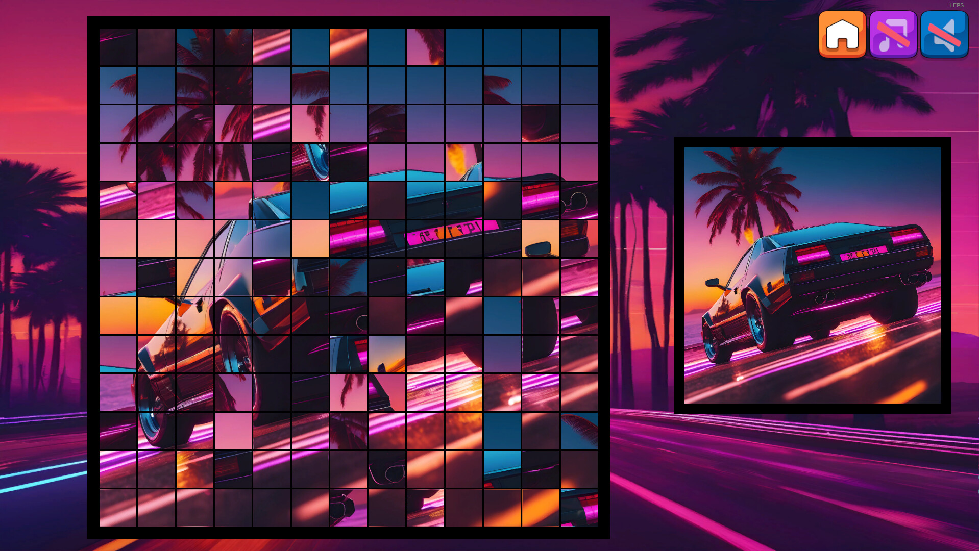 OG Puzzlers: Synthwave Cars screenshot 2