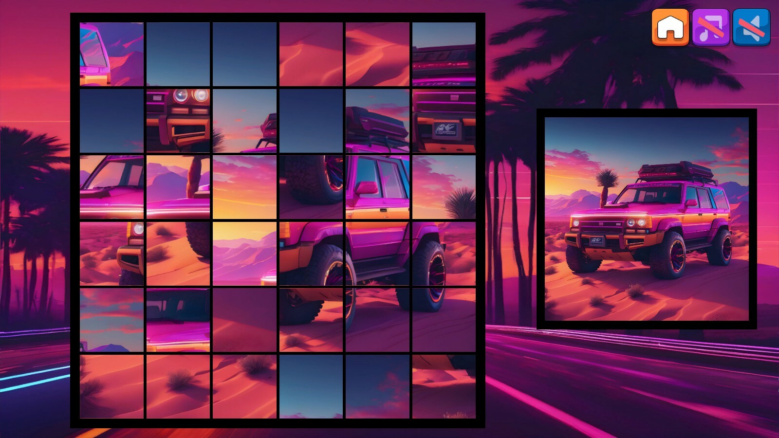 OG Puzzlers: Synthwave Cars screenshot 5
