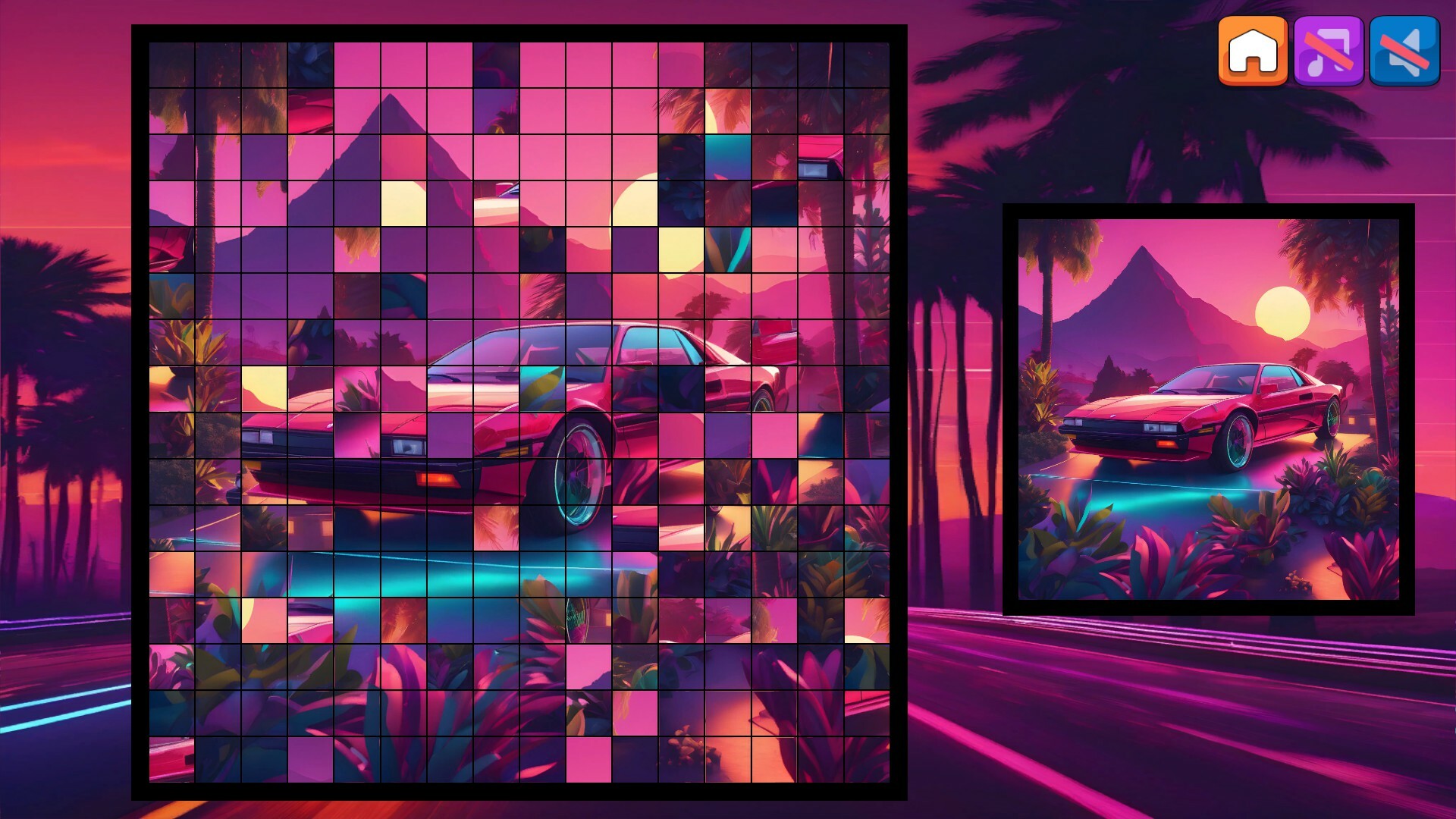 OG Puzzlers: Synthwave Cars screenshot 3