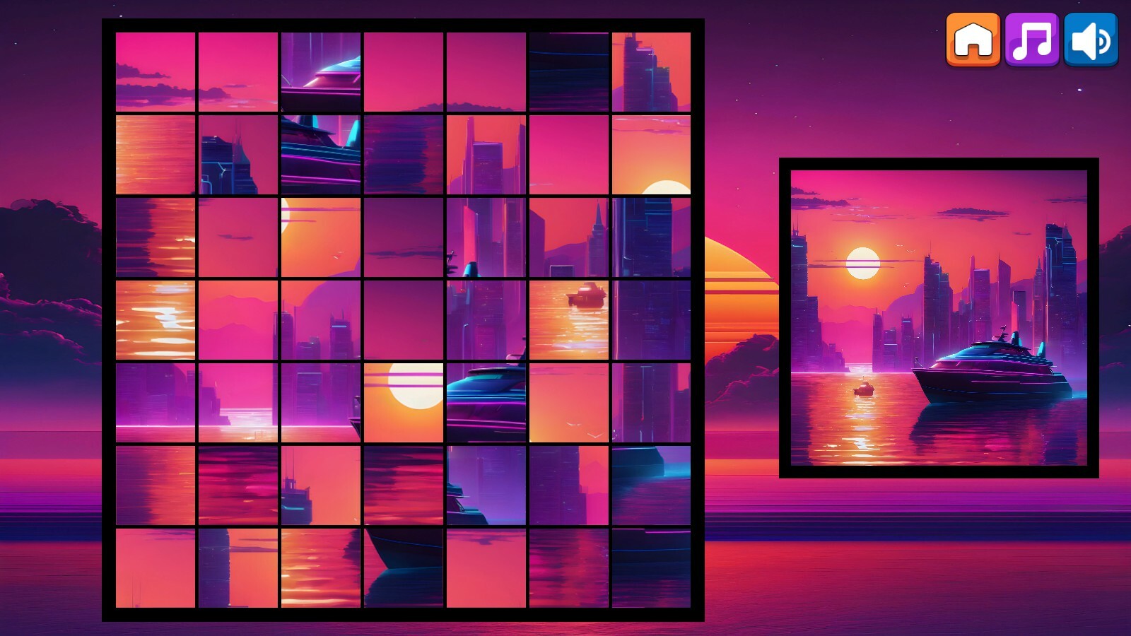 OG Puzzlers: Synthwave Boats screenshot 3