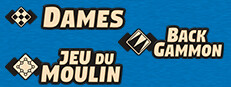 Backgammon + Jeu de dames + Jeu du moulin