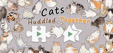 Cats Huddled Together 挤在一起的猫猫们 — Steam header