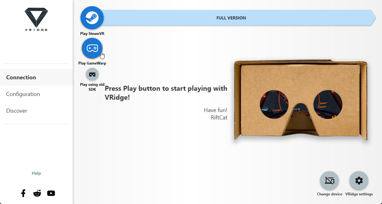 GameWarp addon screenshot 1