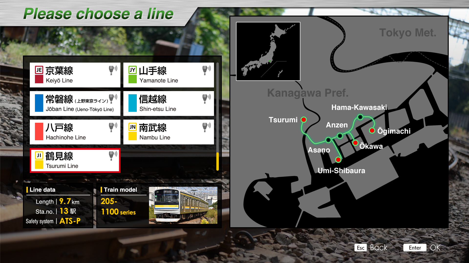 JR EAST Train Simulator: Nambu Line (Kawasaki to Tachikawa) E233-8000 series Tsurumi Line (Tsurumi to Ogimachi,Okawa,Umishibaura) 205-1100 series screenshot 33